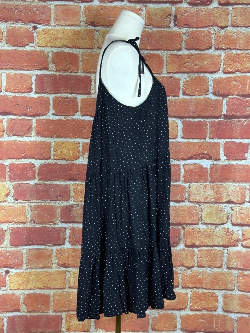 CeCe Black and White Polka Dot Dress Flowy Size Small - Picture 7 of 16